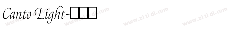 Canto Light字体转换